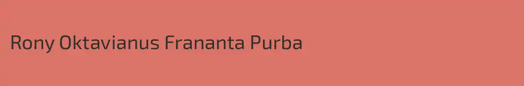 Rony Oktavianus Frananta Purba